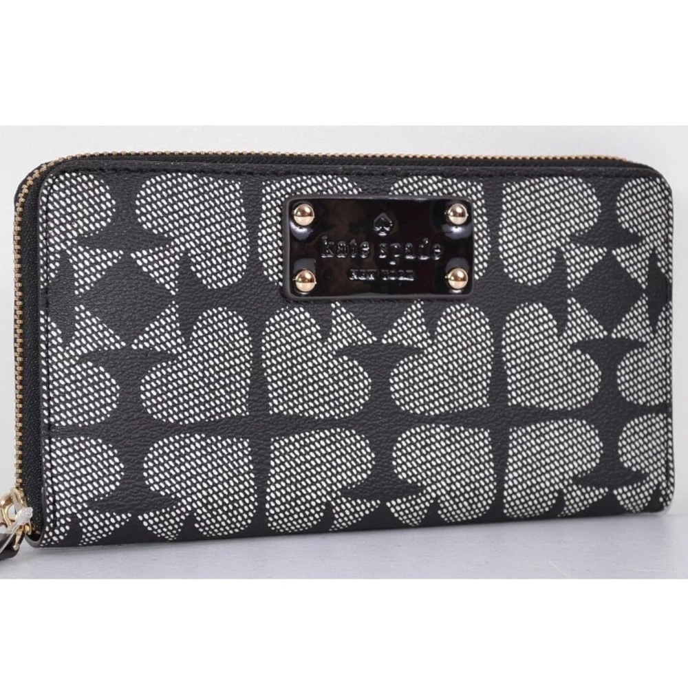 Kate Spade Black/ White Neda Pebbled Ace of Spades